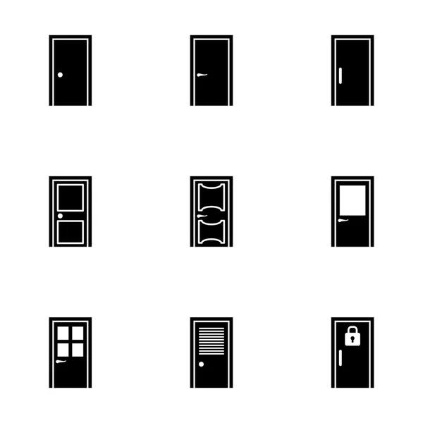 Набір піктограм векторних дверей — стоковий вектор