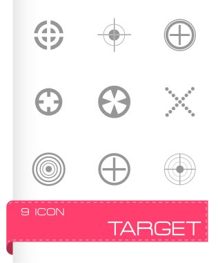 Vektör hedef Icons set
