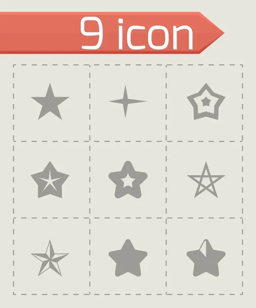 Vector stars icon set — Stock Vector