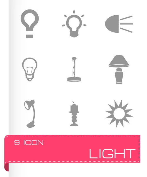 Vector light icons set — Stock Vector