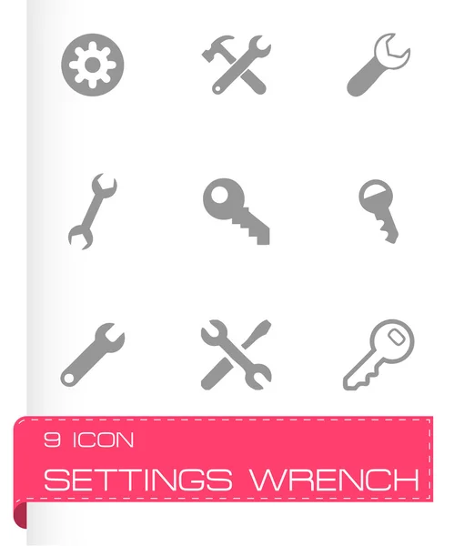 Vector settings wrench icons set — Stock Vector
