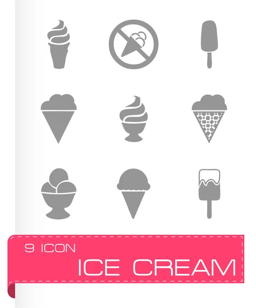 Conjunto de iconos de helado vectorial — Vector de stock