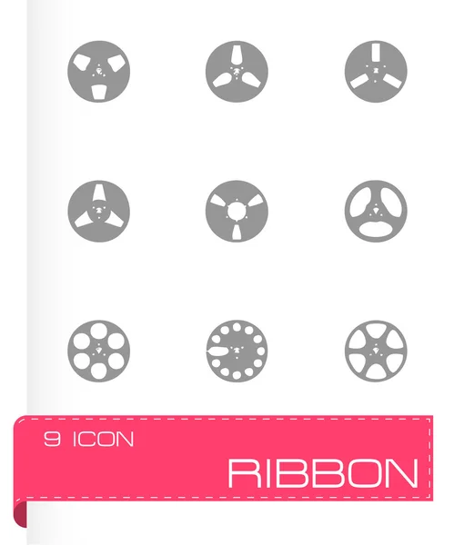 Conjunto de iconos de cinta vectorial — Vector de stock