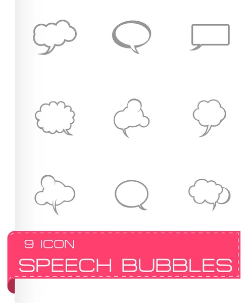 Set di icone a bolle vocali vettoriali — Vettoriale Stock
