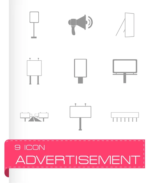 Set di icone pubblicitarie vettoriali Illustrazione Stock