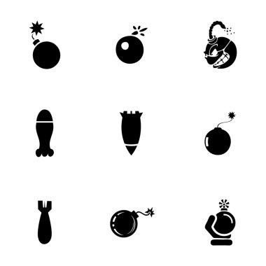 Vektör bomba Icon set