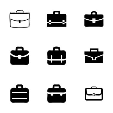Vektör evrak çantası Icon set