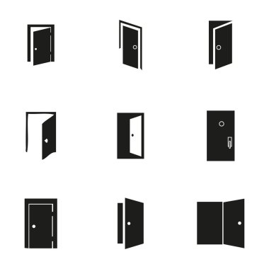 Vektör kapı Icon set