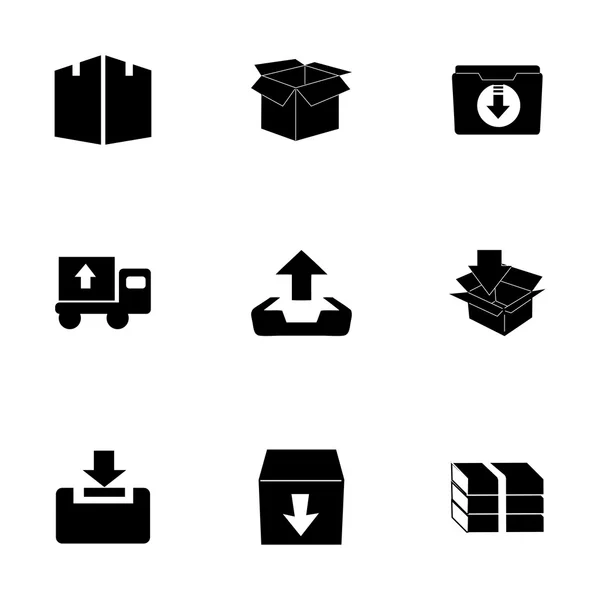 Vector archive icon set — Stock Vector