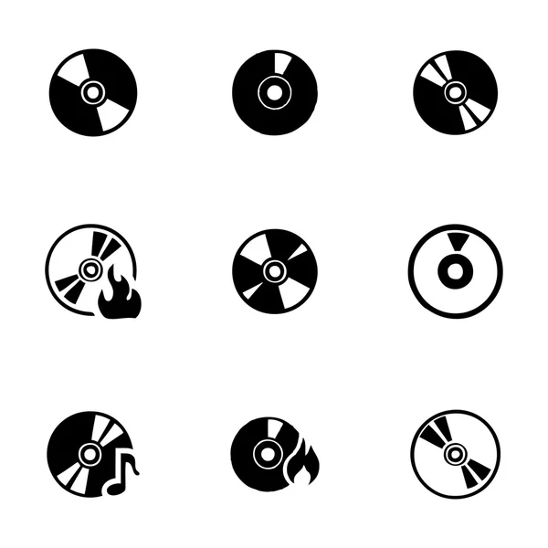 Vector cd icon set — Stock Vector