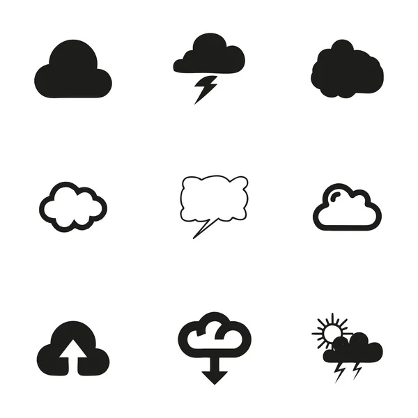 Vector cloud icon set — Stock Vector