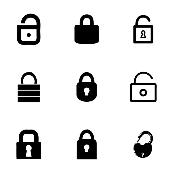 Set de iconos de bloqueo vectorial — Vector de stock