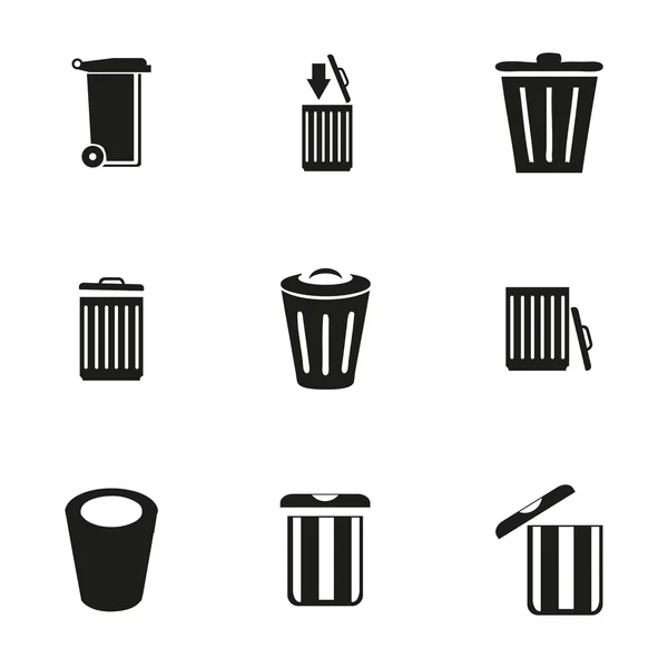 Conjunto de iconos de basura vectorial — Archivo Imágenes Vectoriales