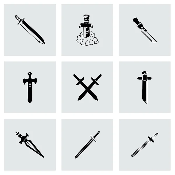 Vector Sword icon set — Stock Vector