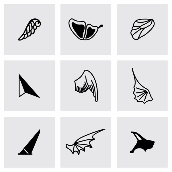 Vector Wing icon set — Stock Vector