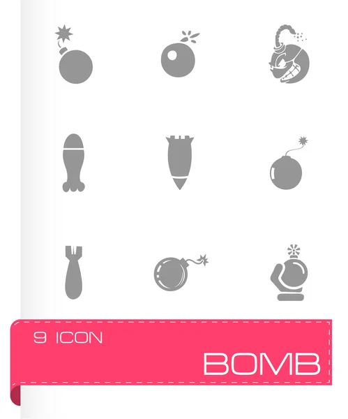 Conjunto de icono de bomba vectorial — Vector de stock