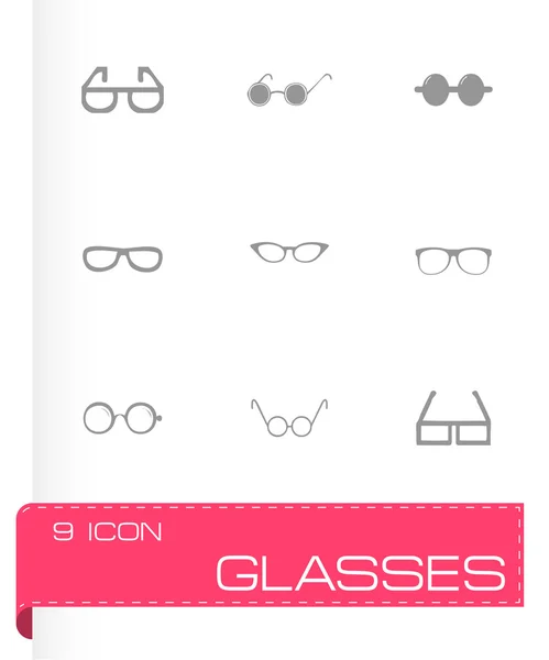 Set de iconos de gafas vectoriales — Archivo Imágenes Vectoriales