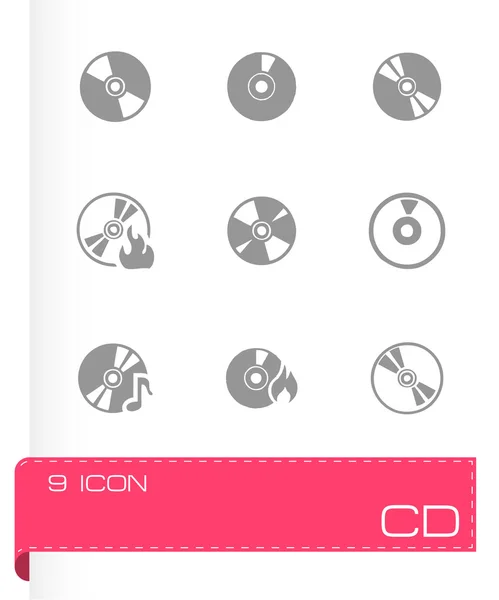 Conjunto de iconos de cd vectorial — Archivo Imágenes Vectoriales