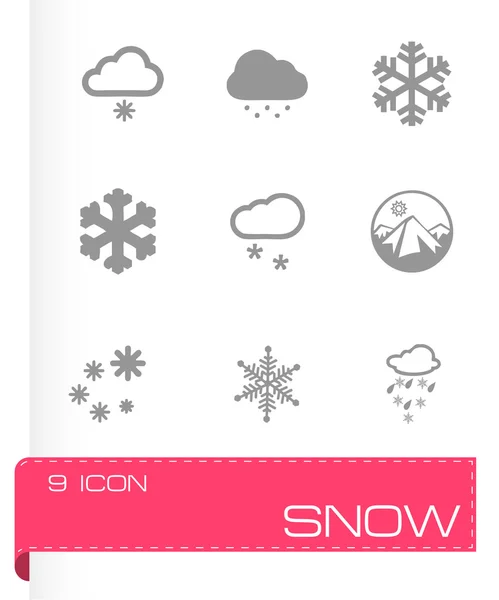 Vektor Schnee Icon gesetzt — Stockvektor