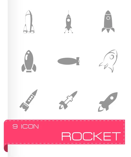 Vector rocket icon set — Stock Vector