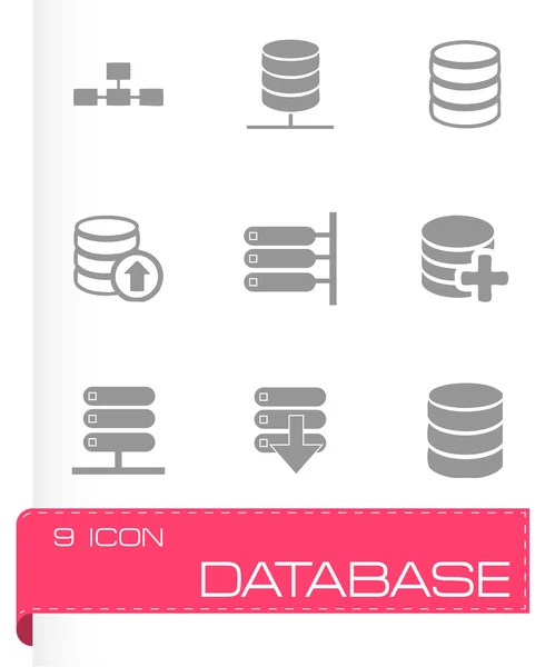 Vector database icon set — Stock Vector