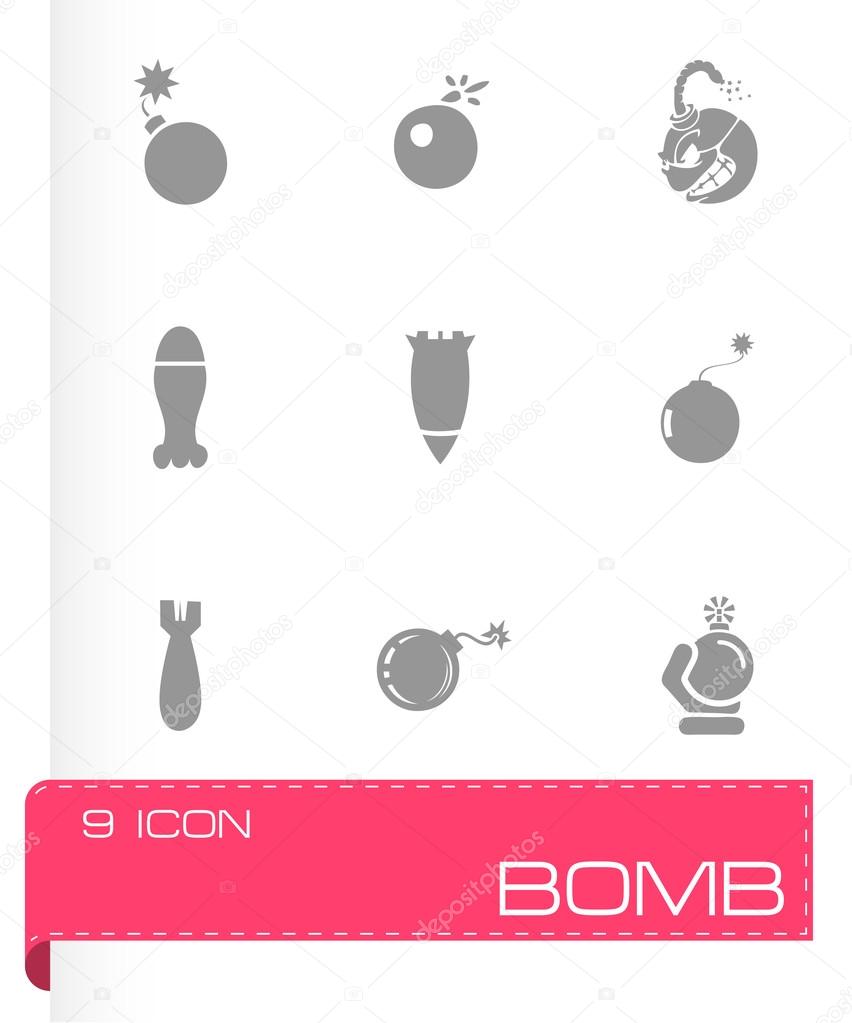 Vector bomb icon set
