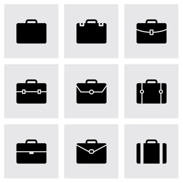 Vector briefcase icon set — Stock Vector