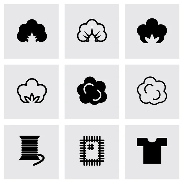 Vector cotton icon set — Stock Vector