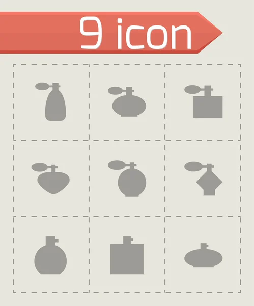 Conjunto de iconos de perfume vector — Vector de stock