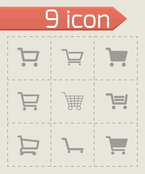 Vector shopping cart icon set — Stock Vector