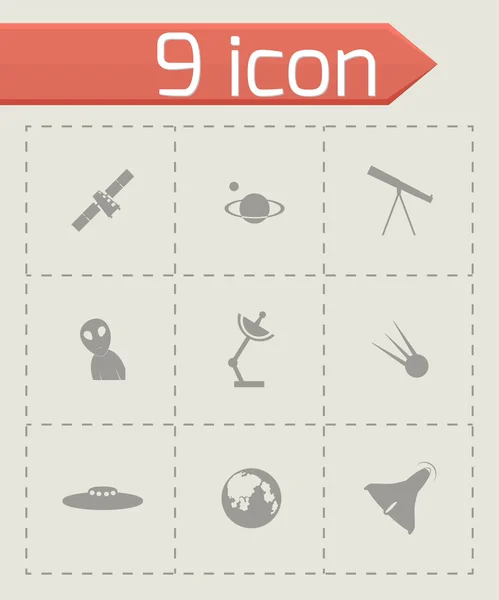 Vector space icon set — Stock Vector