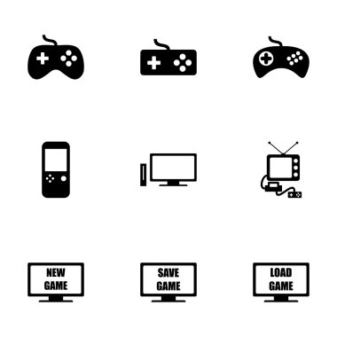 Vektör video oyunu Icon set