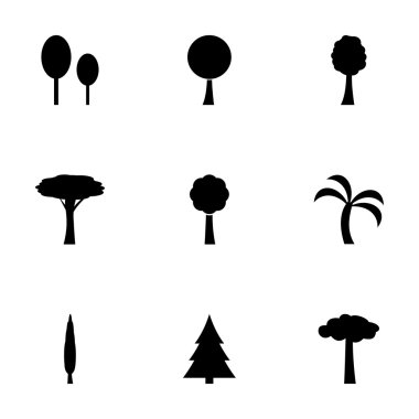 Vektör ağaçlar Icon set