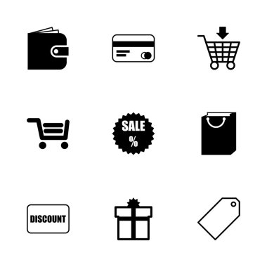 vector Icon set alışveriş