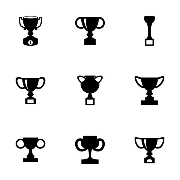 Vector trophy icon set — Stock Vector