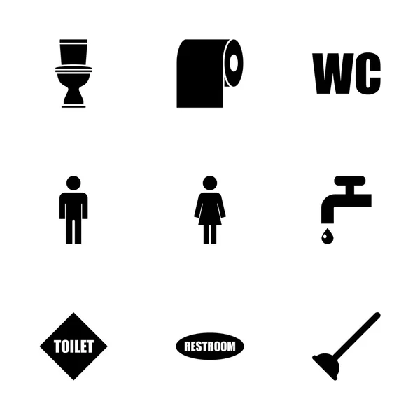 Vektorový WC sada ikon — Stockový vektor