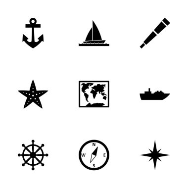 Vektör deniz Icon set