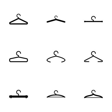 Vektör askı Icon set
