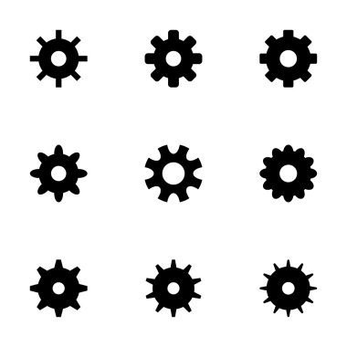 Vektör dişli Icon set