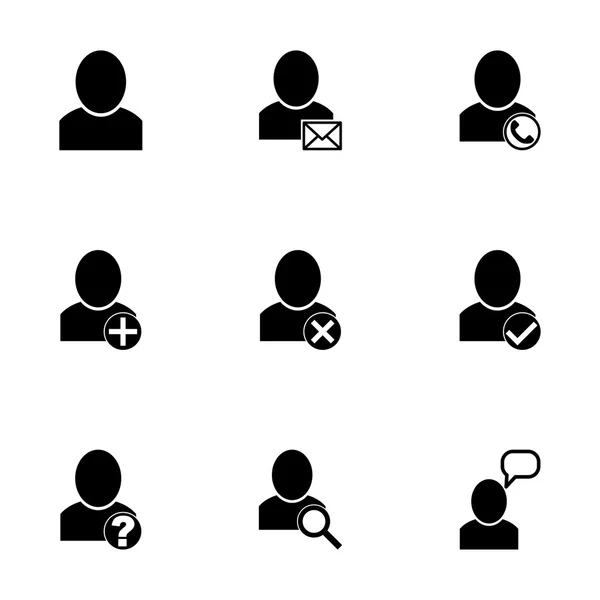 Vector people icon set — Stock Vector