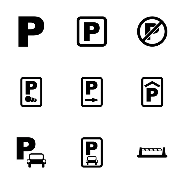 Набор значков векторной парковки — стоковый вектор