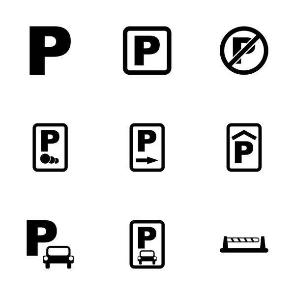 Ensemble d'icônes de stationnement vectoriel — Image vectorielle