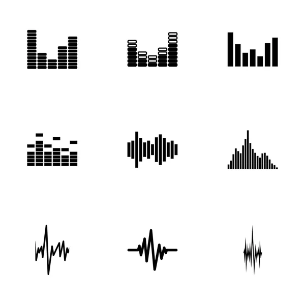 矢量音乐声波图标集 — 图库矢量图片