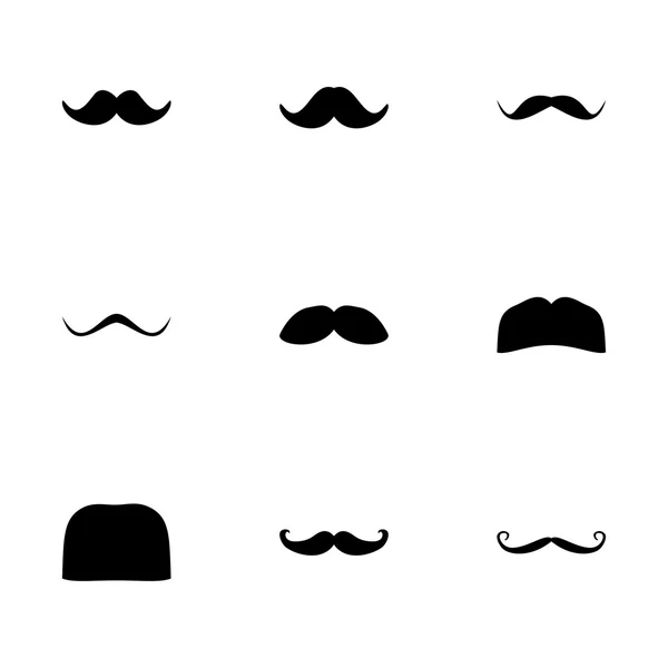 Ensemble d'icônes moustaches vectorielles — Image vectorielle