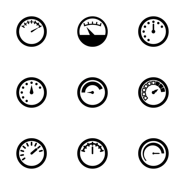 Vector meter icon set — Stock Vector