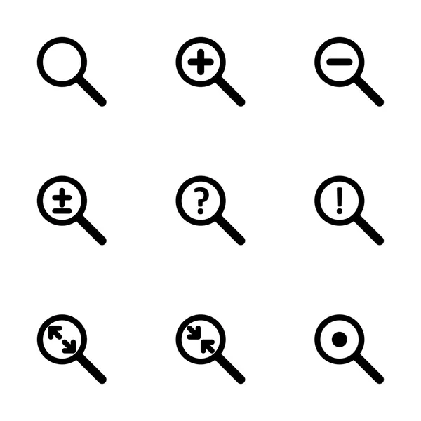 Ensemble d'icônes vectorielles loupe — Image vectorielle