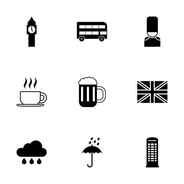 Векторный набор значков Лондона — стоковый вектор