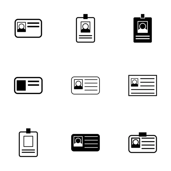 Conjunto de iconos de tarjeta de identificación vectorial — Archivo Imágenes Vectoriales