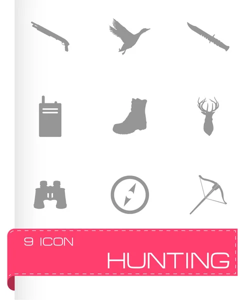 Conjunto de iconos de caza vectorial — Vector de stock