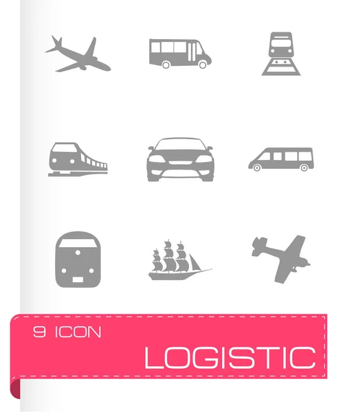 Set icone logistiche vettoriali — Vettoriale Stock